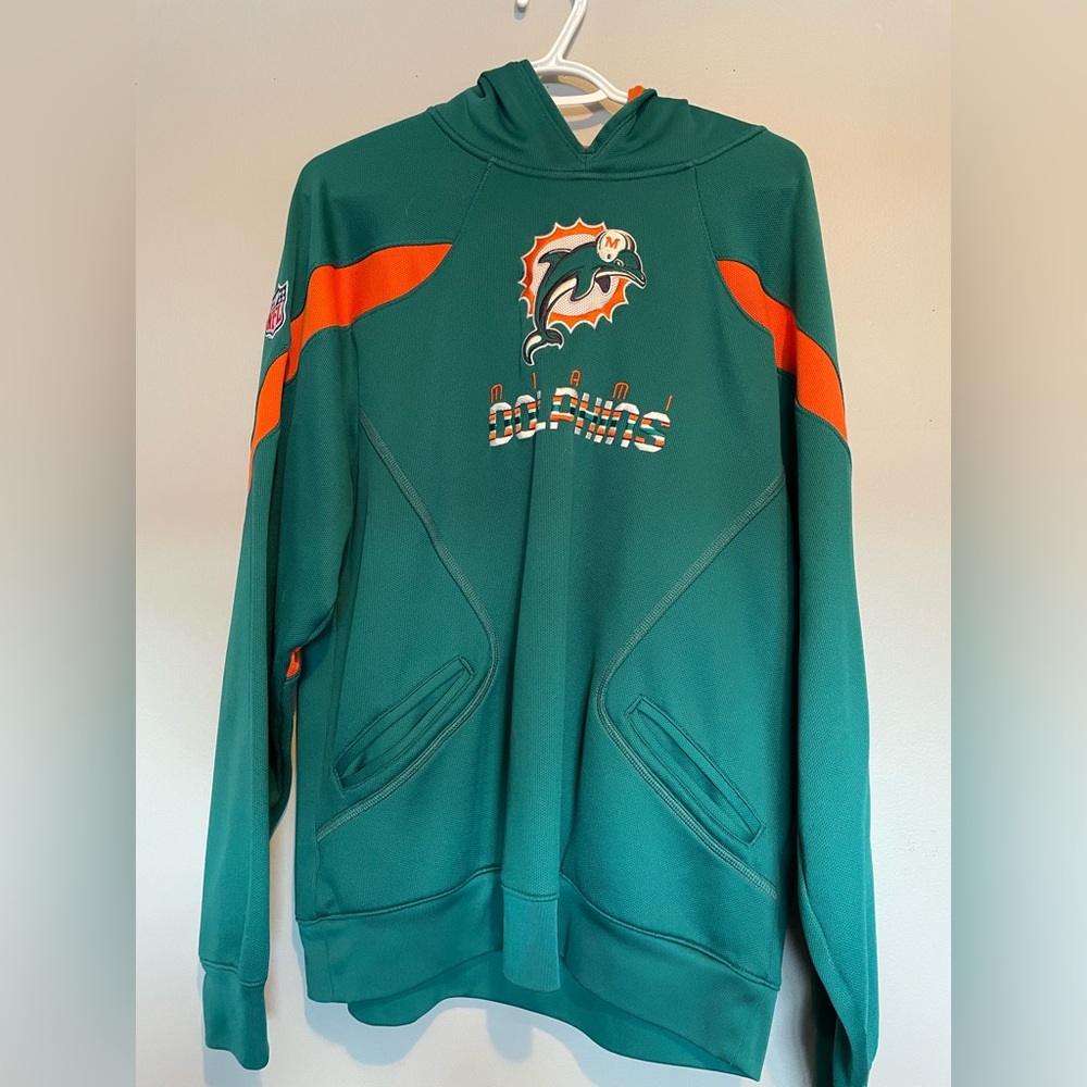 NFL Miami Dolphins Reebok Green and Orange Hoodie
